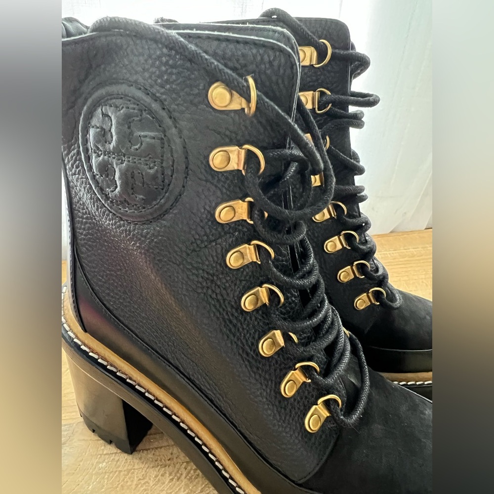 Tory Burch Miller 95mm Lug Sole Bootie Size 6 In Perfect Black New - Picture 11 of 11